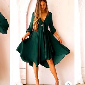 Balance Dress - Emerald Green